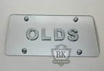 Oldsmobile Chrome Emblem Badge Mirror License Plate Tag. Fixed Price $39.20.