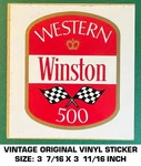 Western Winston 500 - Vintage Original Vinyl Decal Sticker Nascar Racing. Fixed Price $5.86.