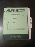 Alpine 3312 Service Manual Original Repair Book Pages Graphic Equalizer. Fixed Price $49.99.
