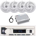 Pyle PLMRB29W2 Marine Bluetooth Receiver, 4X 5.25" 180W Max Speakers, Amplifier. Fixed Price $175.99.
