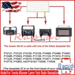 New For Toyota 4RUNNER Camry Yaris Radio Navigation Touch Screen Glass Digitizer. Fixed Price $32.09.