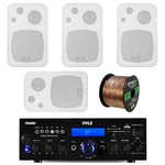 Pyle Bluetooth Usb Receiver, White 4" Enrock In/outdoor Speakers And Wiring. Fixed Price $160.49.