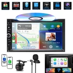 Backup Camera 2-DIN Stereo Radio Cd Dvd Player Bluetooth Carplay Gps Auto. Fixed Price $124.99.