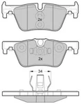 Remax FBP-1874 Brake Pad Set, Disc For Bmw. Fixed Price $43.29.