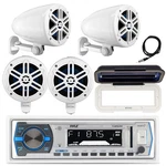 Pyle Marine Bluetooth Receiver, 4X 5.25" 180W Off-road Speakers, Cover, Antenna. Fixed Price $269.99.