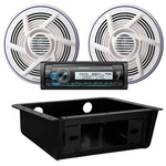 Pioneer Marine Radio W/ 6-12" Speakers & Universal Mounting Kit For Car Boat Rv. Fixed Price $195.99.