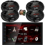Jvc In-dash 6.8" Touchscreen Bluetooth Car Receiver, 4X 6X9" 500W Speaker, Wire. Fixed Price $313.49.