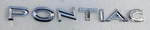 1969 "pontiac" Full Size Sedan Rear Trunk Lid Letters Emblems. Fixed Price $115.00.