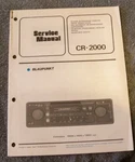 Original Blaupunkt CR-2000 Car Stereo Cassette Service Manual -m Series. Fixed Price $34.95.