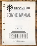 Kenwood KGC-747 Car Amplifier Service Manual *original*. Fixed Price $14.97.