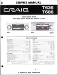 Craig T635, T686 Stereo Cass Play, Preset Digita Am/fm/mpx Radio, Service Manual. Fixed Price $20.00.