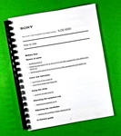 Complete Owners Manual For Sony A6000 ILCE-6000 Camera 209 Pages. W/clear Covers. Fixed Price $30.88.