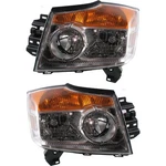 Headlight Set For 2008-2015 Nissan Armada Left And Right With Bulb Capa 2PC. Fixed Price $207.37.