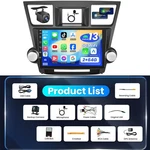 Radio Carplay For 2008-2013 Toyota Highlander Eq Cam Fm Rds Backup Head Unit. Fixed Price $122.87.