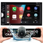 Dvd Stereo Receiver Work W/ Bluetooth, Apple Carplay, Android Auto, Cam PK5. Fixed Price $124.99.