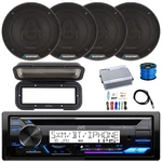 Jvc Marine Bluetooth Receiver, Cover, Amp W/kit, 4X 6.5" Speakers, Wire, Antenna. Fixed Price $371.99.