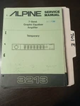 Alpine 3213 Service Manual Original Repair Book 8 Pages 7 Band Graphic Equalizer. Fixed Price $49.99.