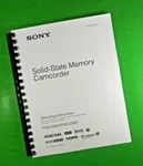Owners Manual For Sony Pxw Z280 Video Camera 154 Pages W/clear Covers!. Fixed Price $25.95.