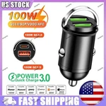 New Mini Dual Usb Pd Type-c Car Charger 100W 200W Fast Adapter Accessory-. Fixed Price $10.99.