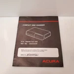 Vintage 1991 Acura 08A06-122-420 Compact Disc Changer Owners Manual Book Htf. Fixed Price $14.99.