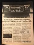 1982 Blaupunkt CR-2010 Car Stereo System Magazine Ad. Fixed Price $7.64.