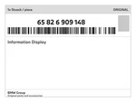 Genuine Bmw Information Display 65-82-6-909-148 New. Fixed Price $612.72.