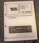 Original Blaupunkt CR-2000D Car Stereo Service Manual And Series. Fixed Price $34.95.