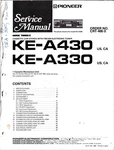 Pioneer KE-A430, KE-A330, Cassette Car Stereo Fm/am Elect Tuner Service Manual. Fixed Price $20.00.