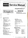 Clarion ARX8170 (PE-9910B, P-9910K) Am/fm Stereo Cass W/ Cd Chang Service Manual. Fixed Price $20.00.