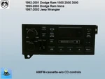 04858556AD 92-01 Dodge Ram Dakota Cherokee Wrangler Stereo Cassette Radio Player. Fixed Price $139.00.