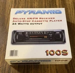 Vintage Pyramid 100S Deluxe Am/fm Receiver Cassette Player 24 Watts New & Unused. Fixed Price $69.99.