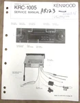 Kenwood KRC-1005 Car Cassette Stereo Original Service Repair Manual. Fixed Price $19.95.