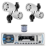 Pyle Marine Bluetooth Usb/aux Receiver, 4X 2.25 10W Off-road Speakers, Wire. Fixed Price $101.49.