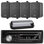 Pyle Bluetooth MP3 Am/fm Cd Radio Receiver, 4X Enrock 4" Box Speakers, Cover. Fixed Price $202.49.