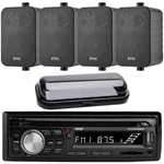 Pyle Bluetooth MP3 Am/fm Cd Radio Receiver, 4X Enrock 4" 30W Box Speakers, Cover. Fixed Price $197.49.