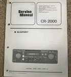 Original Blaupunkt CR-2000 Car Stereo Cassette Service Manual L8310 Series. Fixed Price $34.95.