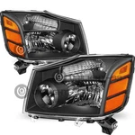 For 2004-2015 Nissan TITAN/2004-2007 Armada Black Headlights Assembly Headlamps. Fixed Price $84.99.