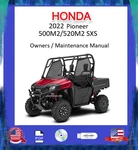 2022 Pioneer 500/520/700/700-4/ALL 1000 Series Sxs Owners Maintenance Manual. Fixed Price $17.95.