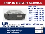 Repair Service: Acm Am/fm Radio Receiver 2019-2021 Ford F250/F350/F450. Fixed Price $195.00.